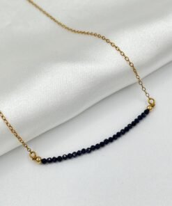 Alternative view of Black Tourmaline Bar Necklace • Gold Filled or Sterling Silver