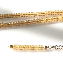 Alternative view of Citrine Bar Necklace • Gold Filled or Sterling Silver • November Birthstone