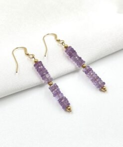 Amethyst Earrings • Gold Filled or Sterling Silver Purple Gemstone Jewelry