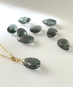 Alternative view of Moss Aquamarine Necklace • Gold Filled or Sterling Silver • Dainty Minimalist Jewelry