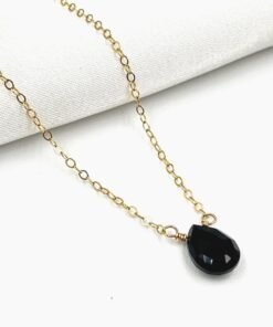 Black Onyx Necklace • Gold Filled or Sterling Silver Gemstone Jewelry