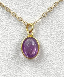 Amethyst Pendant Necklace – Gold Filled or Sterling Silver