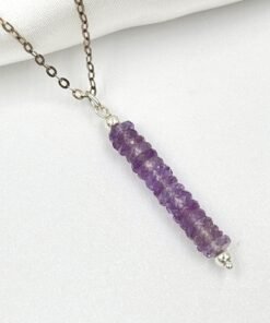 Amethyst Bar Necklace • Gold Filled or Sterling Silver
