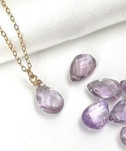 Alternative view of Amethyst Necklace • Gold Filled or Sterling Silver • Dainty Minimalist Jewelry