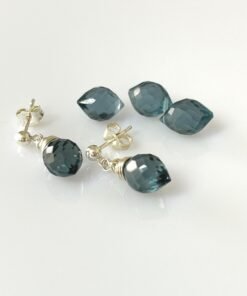 Alternative view of London Blue Topaz Earrings • Dainty Gemstone Drops • Gold Filled or Sterling Silver Jewelry”