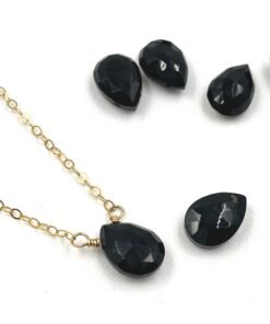 Alternative view of Black Onyx Necklace • Gold Filled or Sterling Silver Gemstone Jewelry