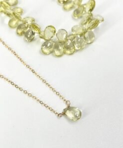 Alternative view of Lemon Quartz Necklace • Gold Filled or Sterling Silver Yellow Gemstone Jewelry