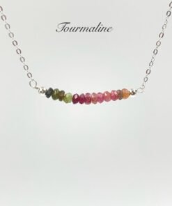 Tourmaline Necklace • Gold Filled or Sterling Silver • Dainty Minimalist Jewelry