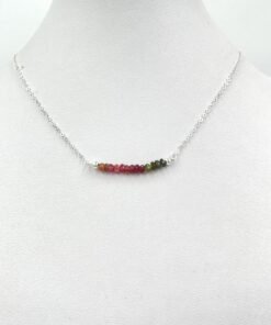 Alternative view of Tourmaline Necklace • Gold Filled or Sterling Silver • Dainty Minimalist Jewelry