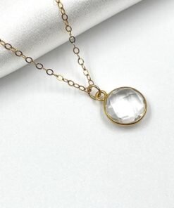 Crystal Quartz Pendant Necklace • Gold Filled or Sterling Silver