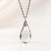 Green Amethyst Necklace in Gold Filled or Sterling Silver – Dainty Minimalist Jewelry