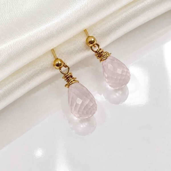 Rose Quartz Earrings • Gold Filled or Sterling Silver