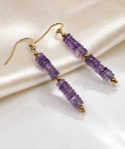 Alternative view of Amethyst Earrings • Gold Filled or Sterling Silver Purple Gemstone Jewelry