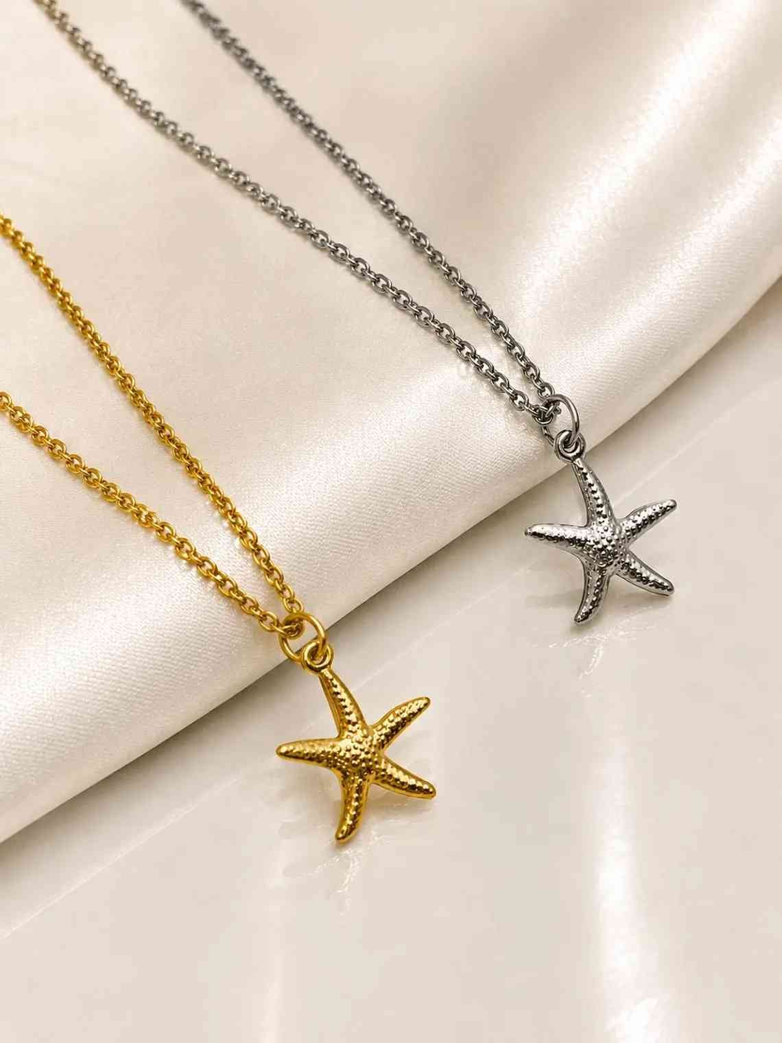 Stainless Steel Sea Star Necklace • Gold or Silver • Hypoallergenic Coastal Jewelry - Image 10