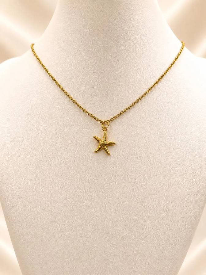 Stainless Steel Sea Star Necklace • Gold or Silver • Hypoallergenic Coastal Jewelry - Image 9