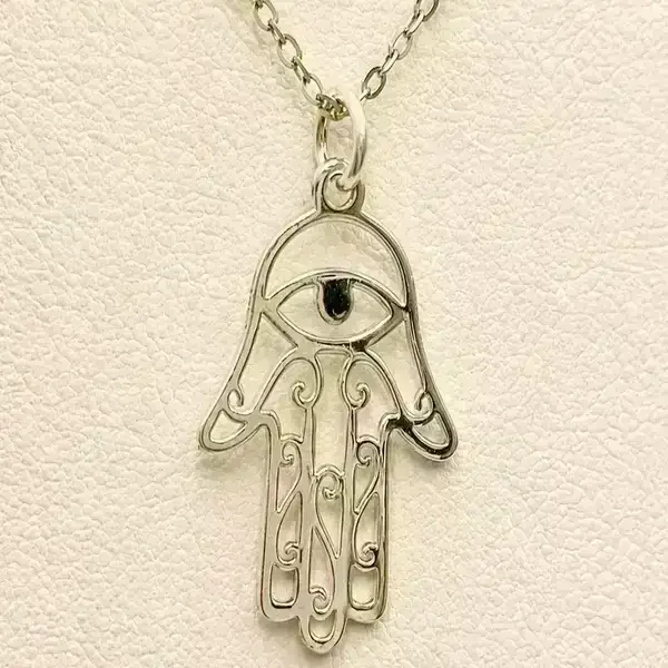 14K Gold Filled Hamsa Hand Necklace – Minimalist Protection Pendant