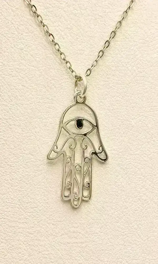 14K Gold Filled Hamsa Hand Necklace – Minimalist Protection Pendant