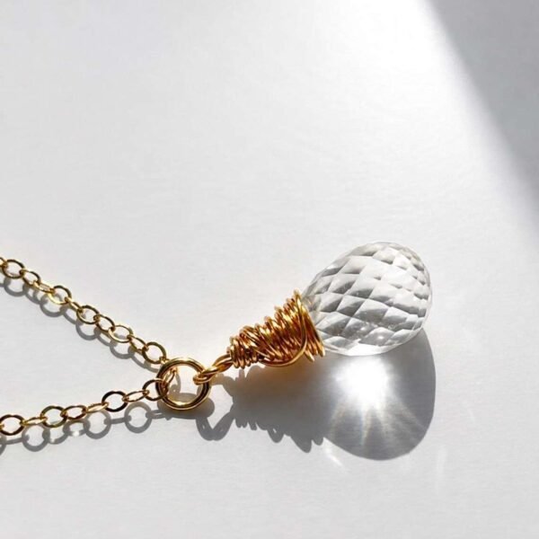 Crystal Quartz Necklace • Gold Filled or Sterling Silver • Dainty Minimalist Jewelry