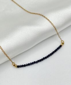 Alternative view of Black Tourmaline Bar Necklace • Gold Filled or Sterling Silver