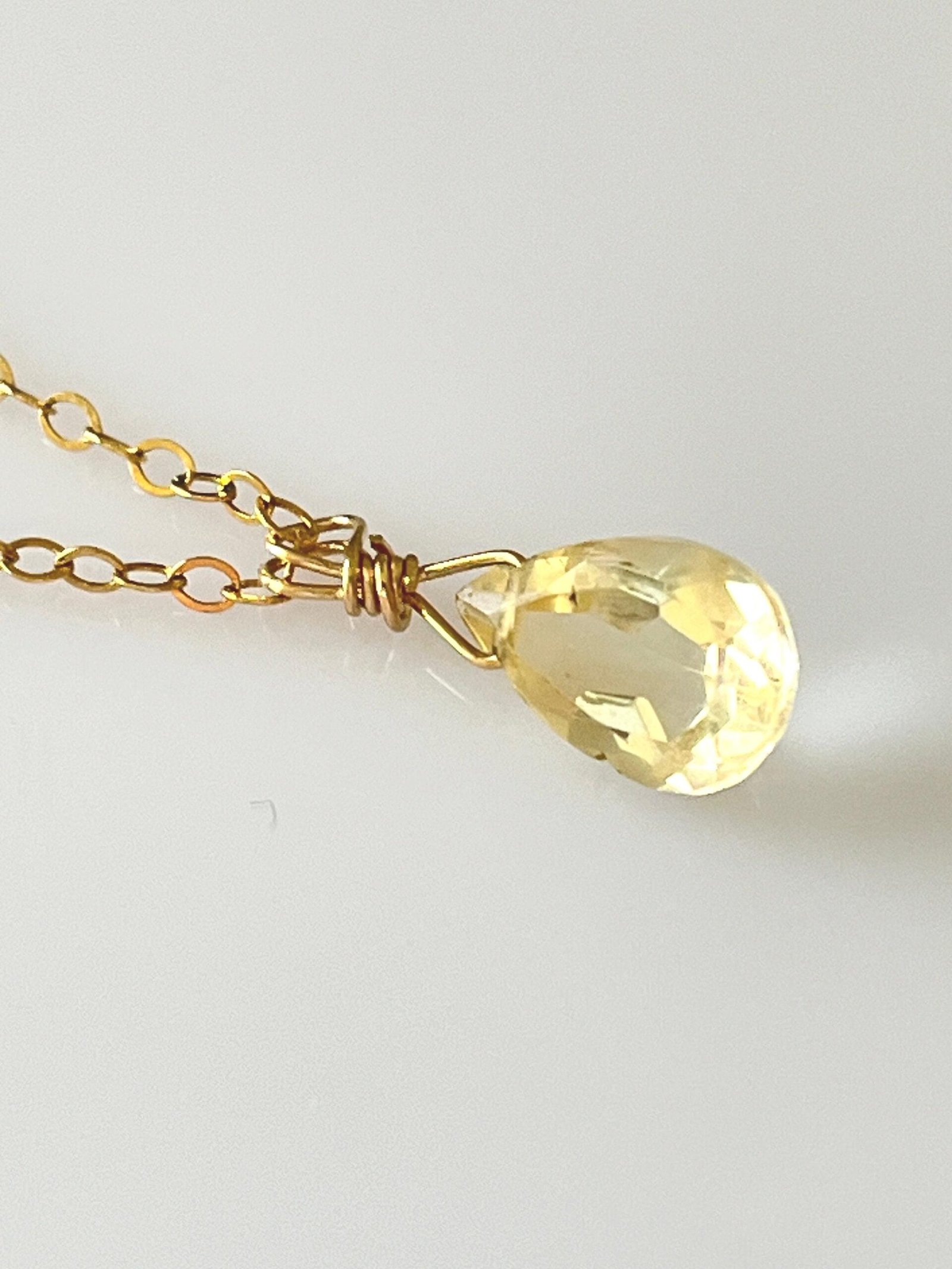 Citrine Pendant Necklace • Gold Filled or Sterling Silver • Minimalist Jewelry - Image 5