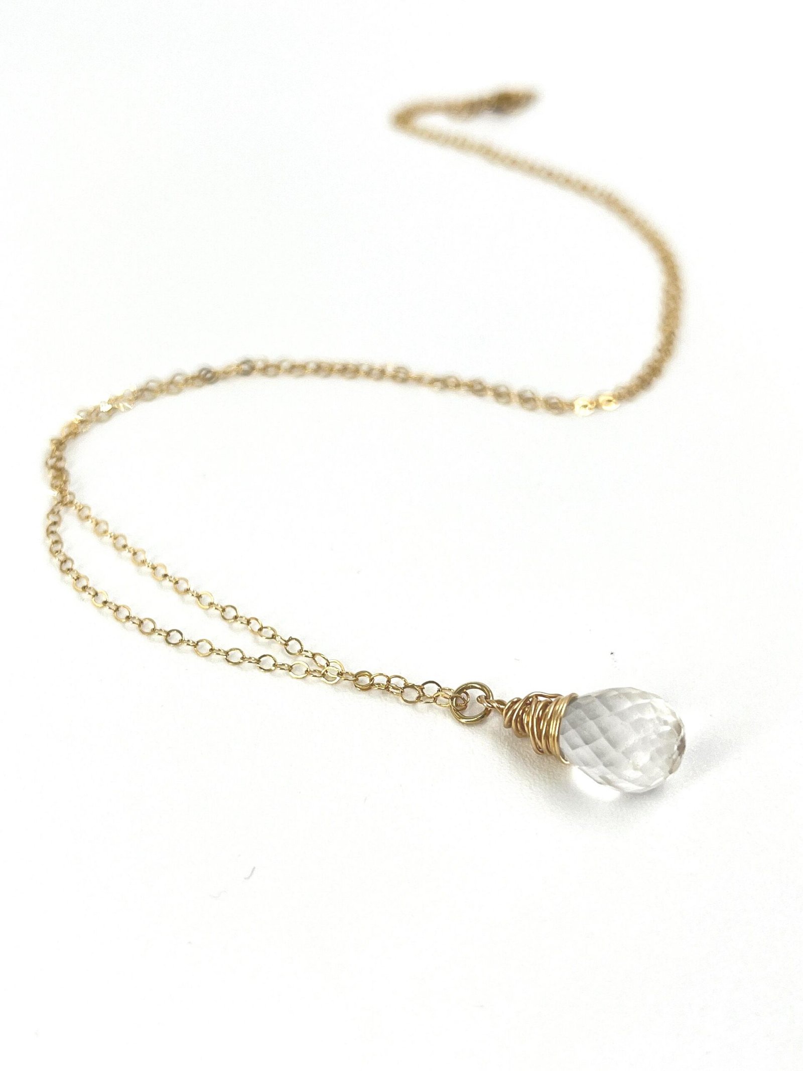 Crystal Quartz Necklace • Gold Filled or Sterling Silver • Dainty Minimalist Jewelry - Image 4