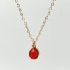 Carnelian Pendant Necklace • Gold Filled Gemstone Jewelry