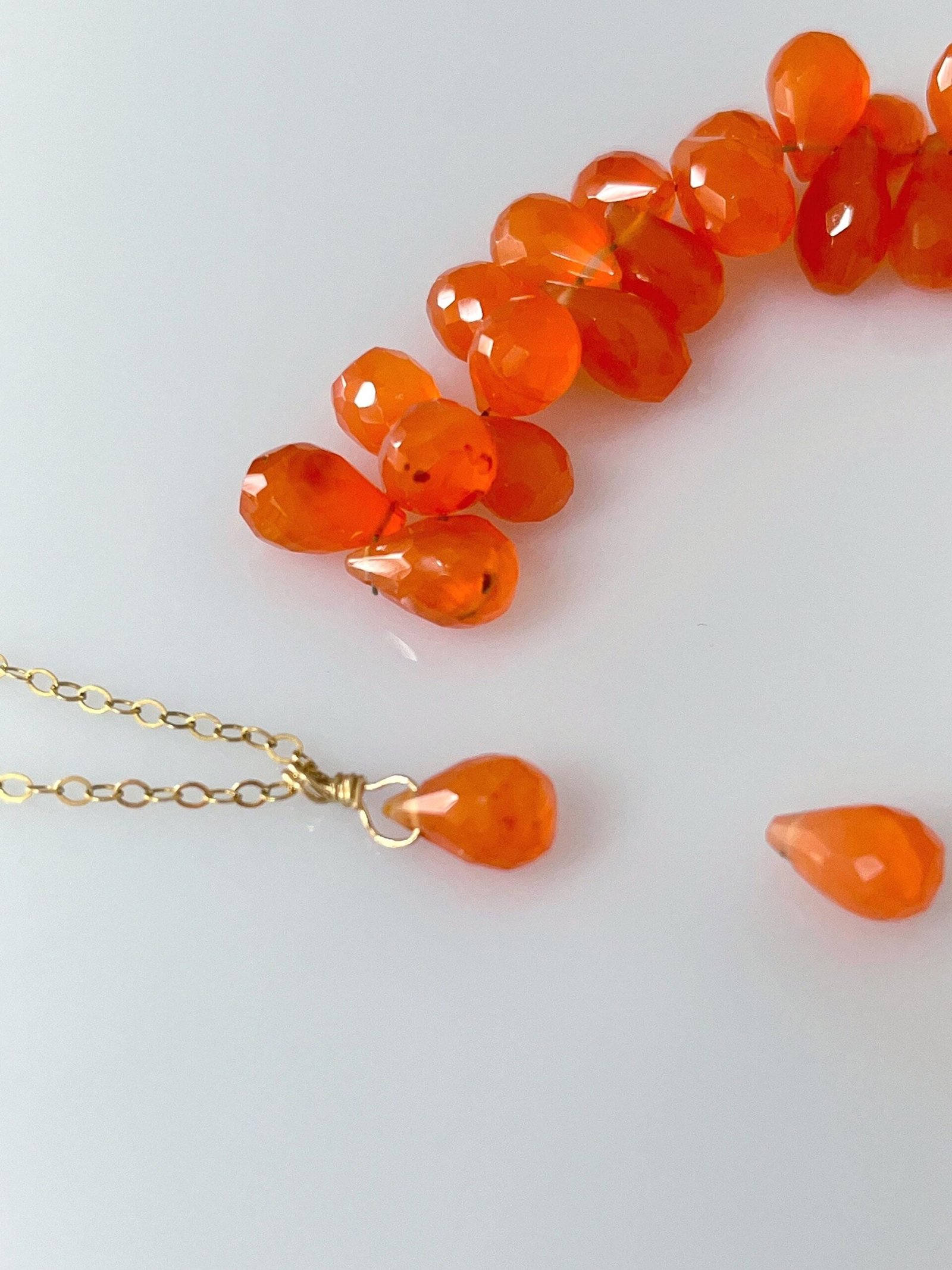 Carnelian Necklace • Gold Filled or Sterling Silver • Dainty Minimalist Jewelry - Image 6