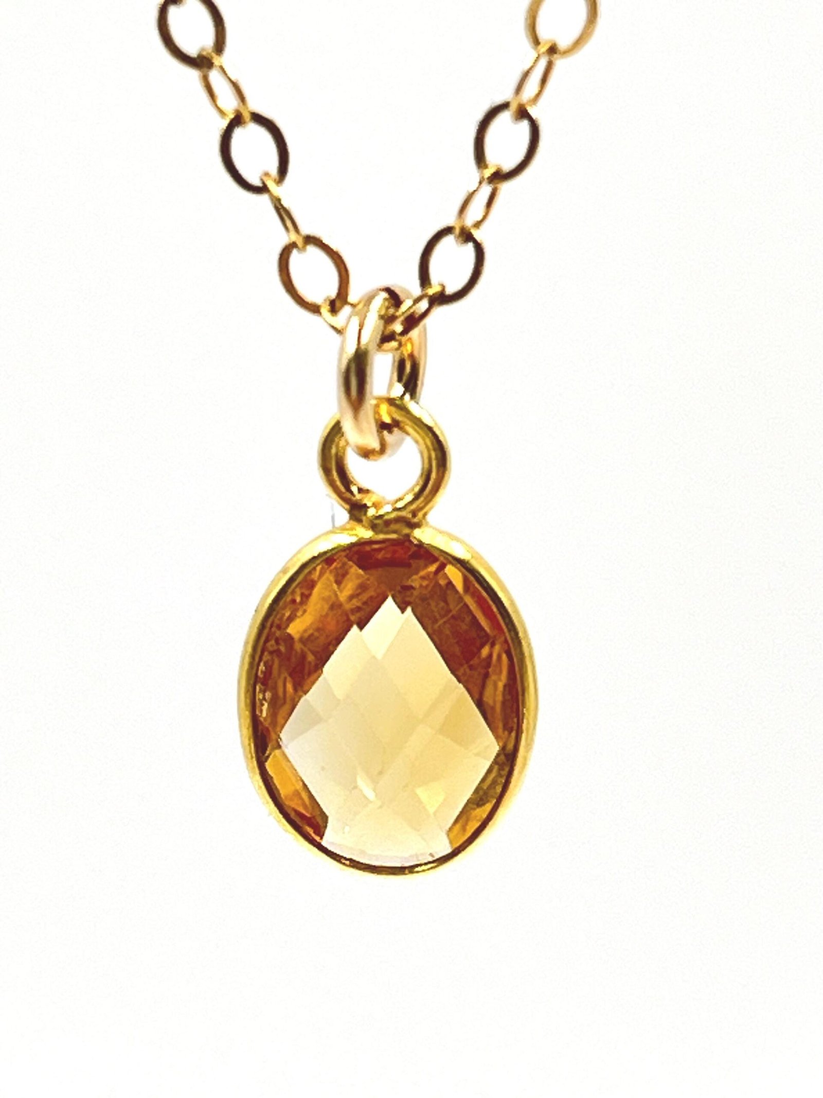 Citrine Pendant Necklace • Gold Filled or Sterling Silver • November Birthstone Jewelry - Image 11