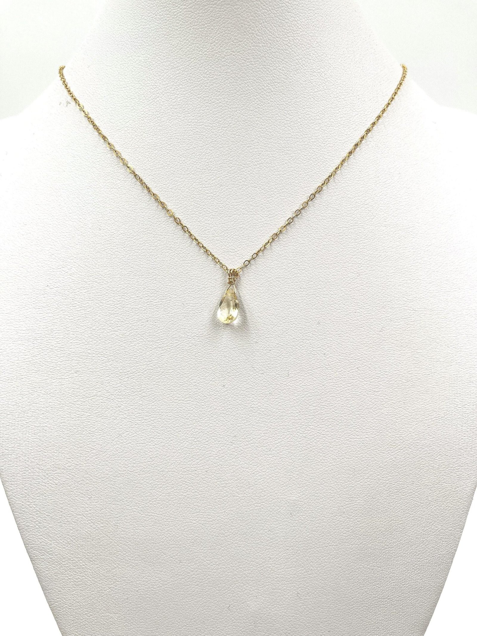Citrine Pendant Necklace • Gold Filled or Sterling Silver • Minimalist Jewelry - Image 7