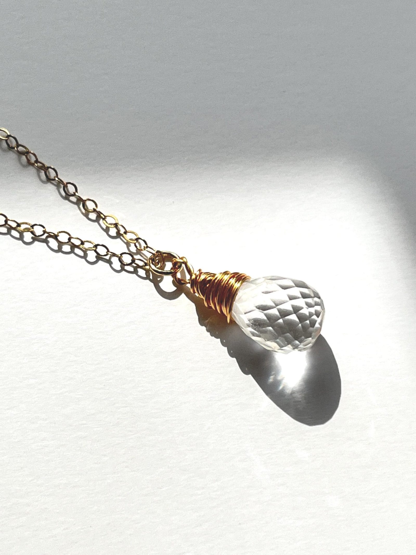 Crystal Quartz Necklace • Gold Filled or Sterling Silver • Dainty Minimalist Jewelry - Image 2