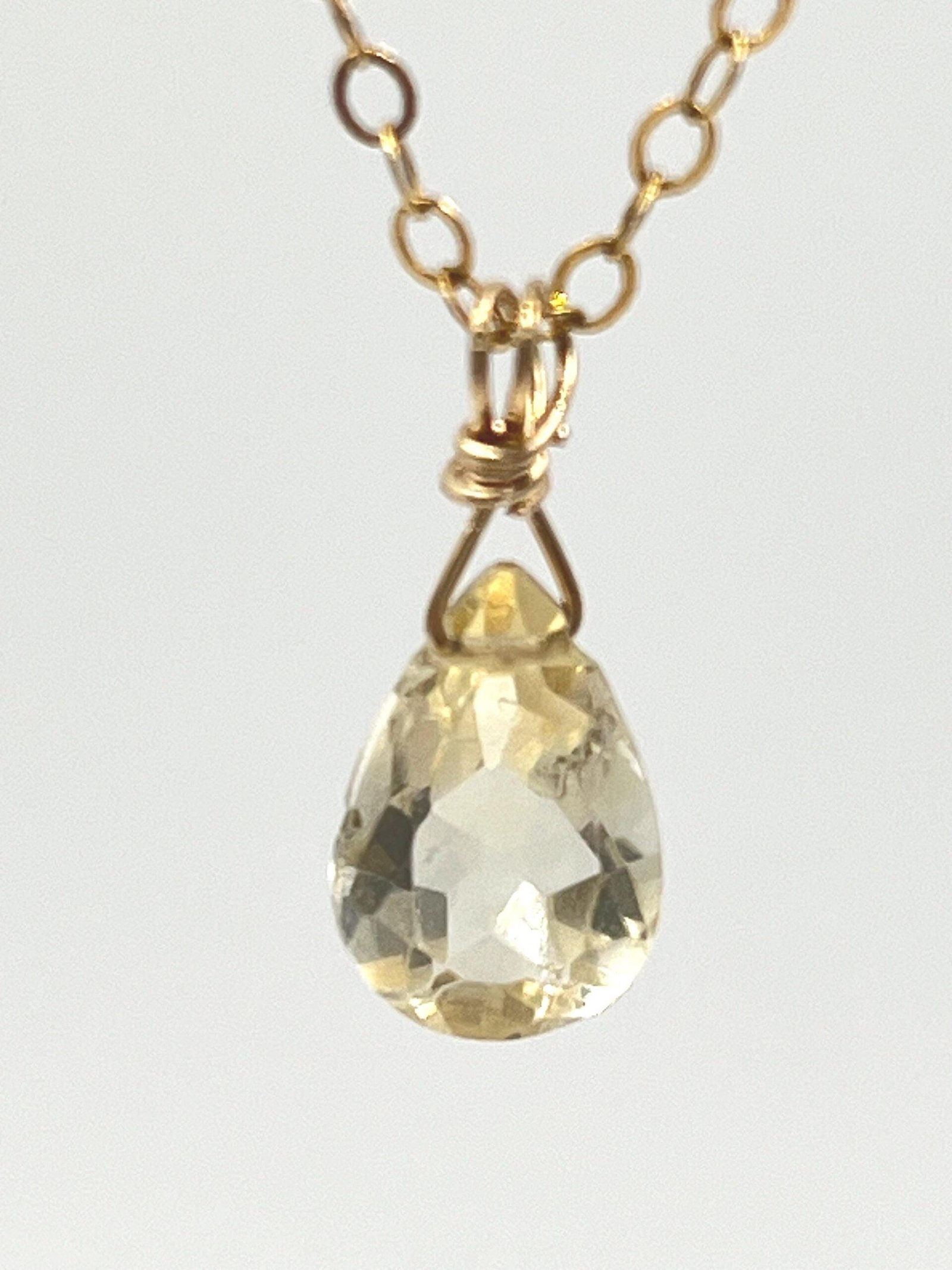 Citrine Pendant Necklace • Gold Filled or Sterling Silver • Minimalist Jewelry - Image 6