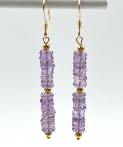 Alternative view of Amethyst Earrings • Gold Filled or Sterling Silver Purple Gemstone Jewelry