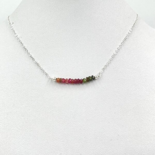 Alternative view of Tourmaline Necklace • Gold Filled or Sterling Silver • Dainty Minimalist Jewelry
