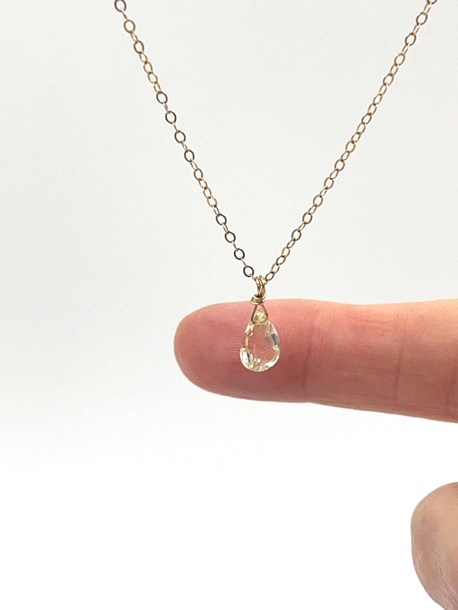 Citrine Pendant Necklace • Gold Filled or Sterling Silver • Minimalist Jewelry - Image 8