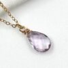 Amethyst Necklace • Gold Filled or Sterling Silver • Dainty Minimalist Jewelry