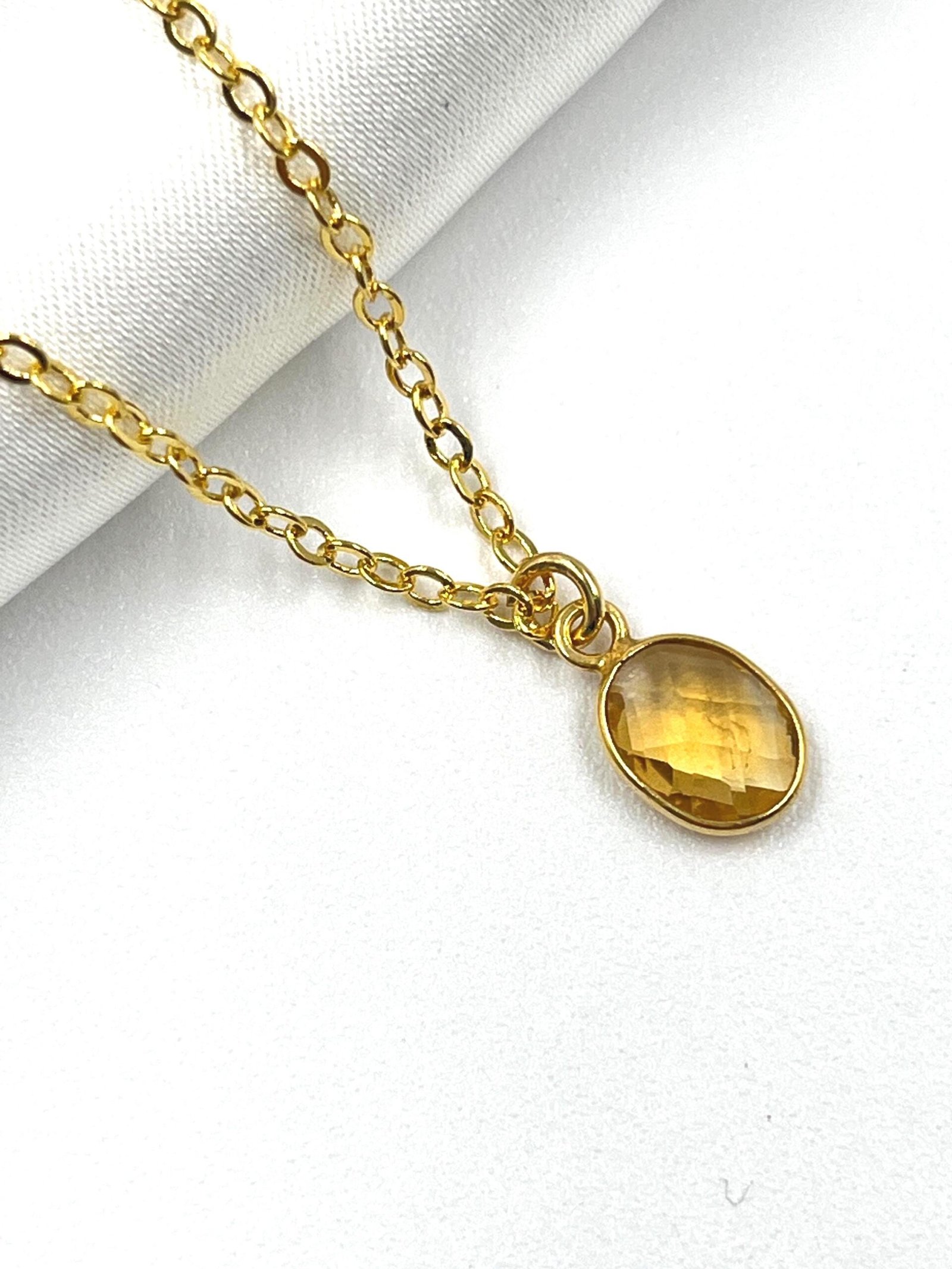 Citrine Pendant Necklace • Gold Filled or Sterling Silver • November Birthstone Jewelry - Image 10