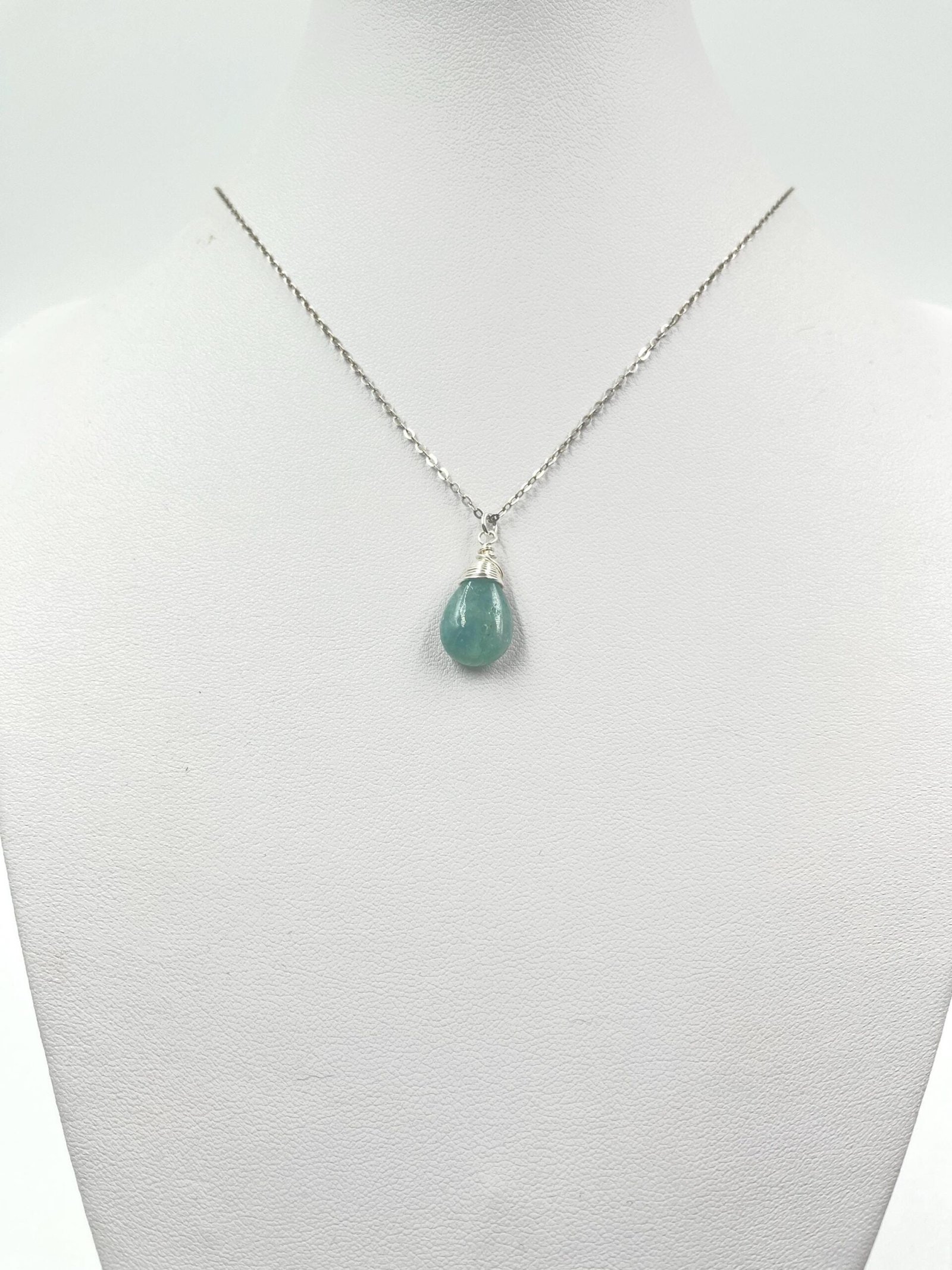 Aquamarine Necklace • Sterling Silver or Gold Filled • Dainty Minimalist Jewelry - Image 4
