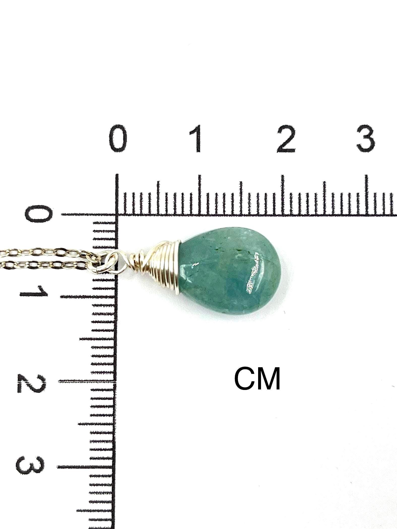 Aquamarine Necklace • Sterling Silver or Gold Filled • Dainty Minimalist Jewelry - Image 9