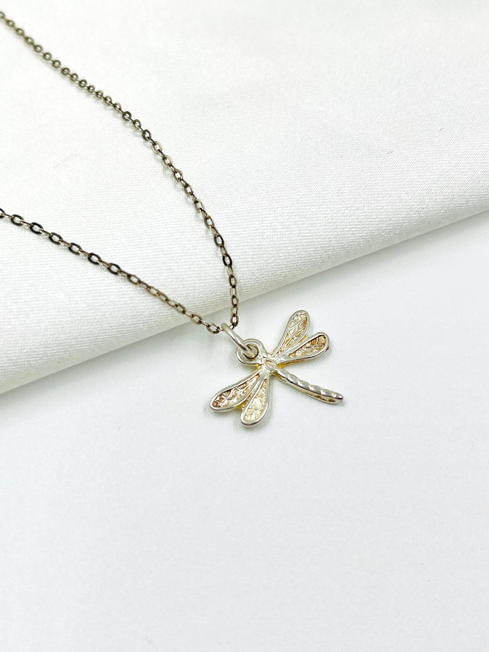 Sterling Silver Dragonfly Pendant Necklace - Minimalistic Jewelry for Women, High-Quality Silver Chain - Image 4