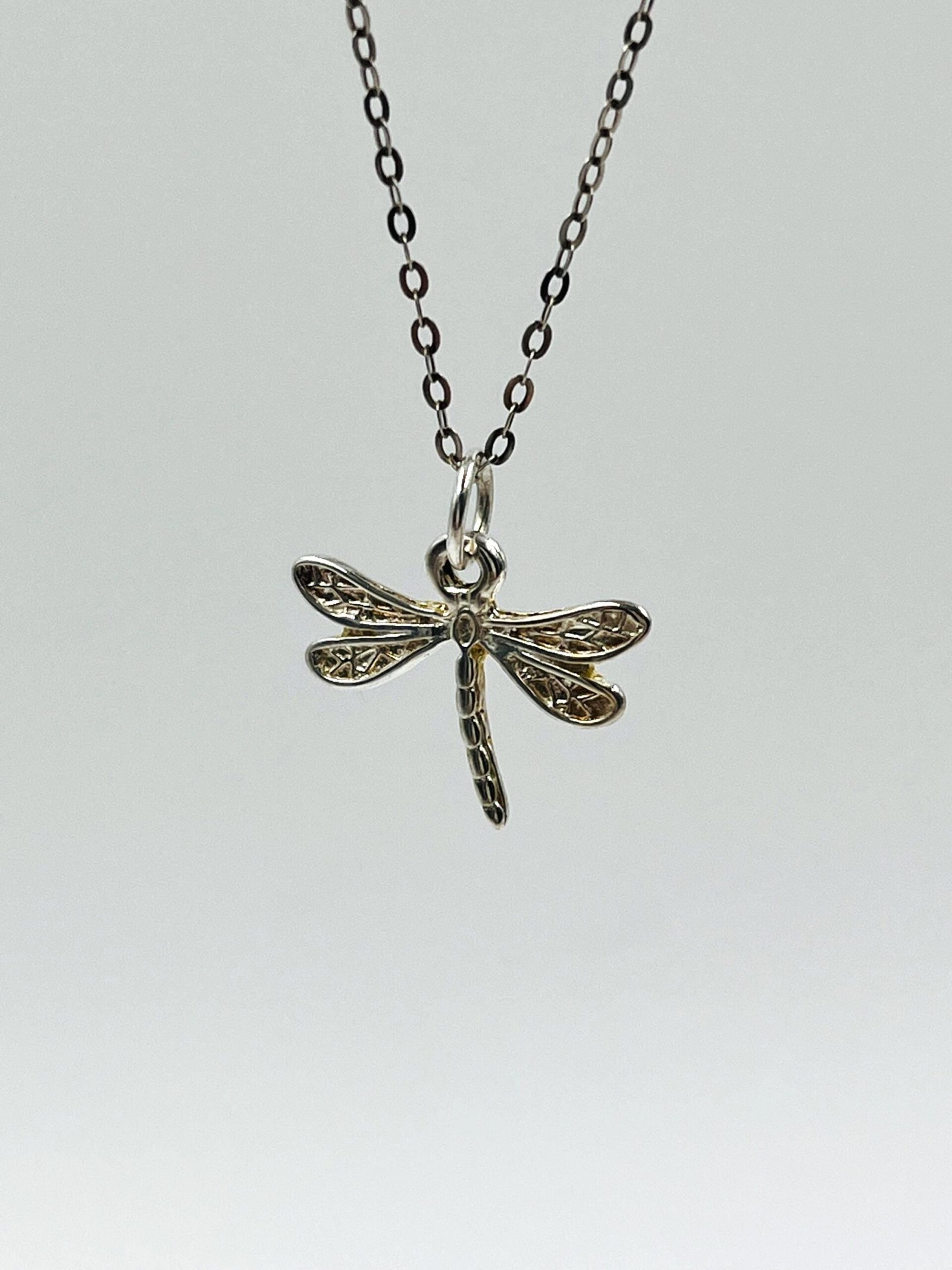 Sterling Silver Dragonfly Pendant Necklace - Minimalistic Jewelry for Women, High-Quality Silver Chain - Image 6