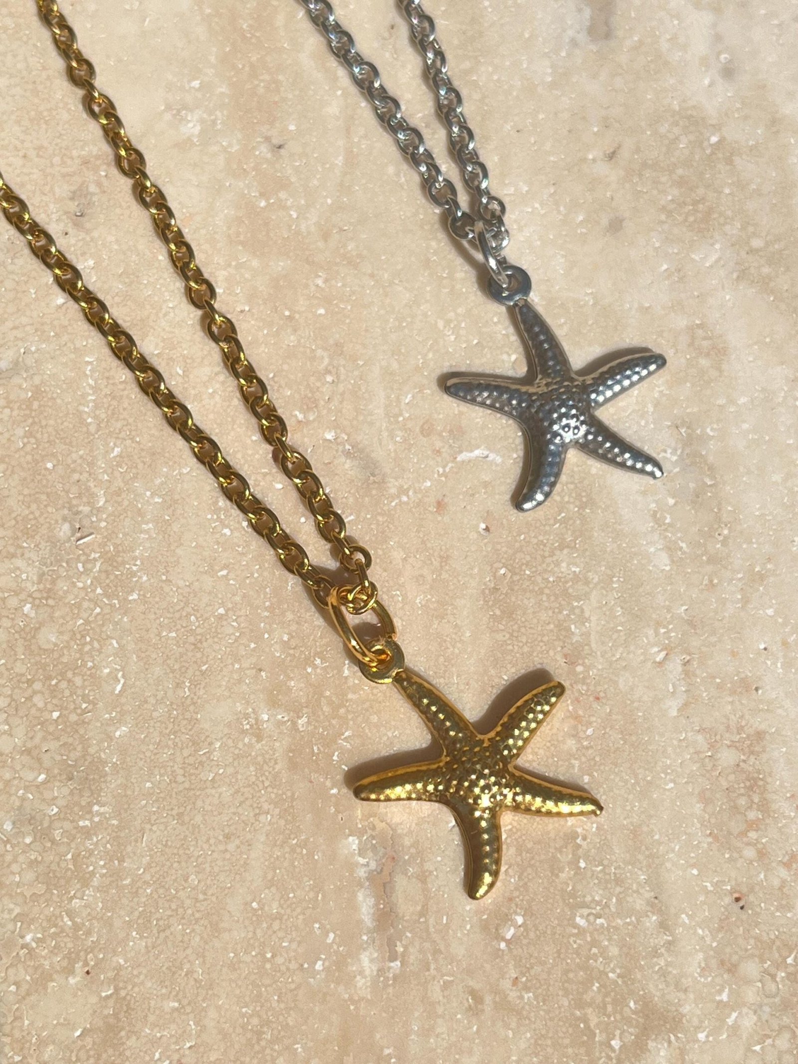 Stainless Steel Sea Star Necklace • Gold or Silver • Hypoallergenic Coastal Jewelry - Image 3