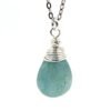 Aquamarine Necklace • Sterling Silver or Gold Filled • Dainty Minimalist Jewelry