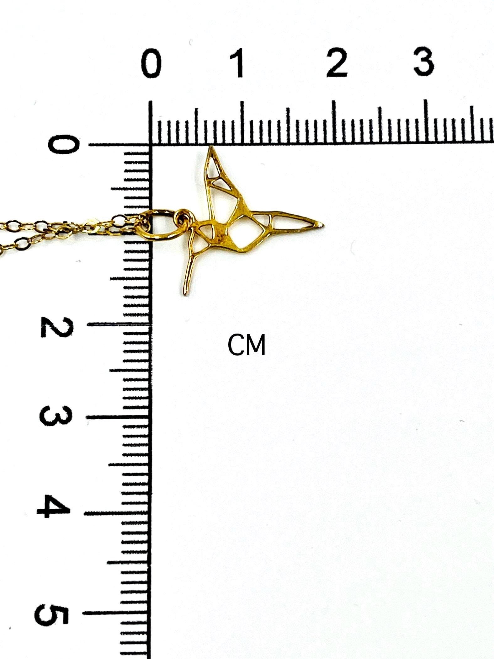 Hummingbird Pendant Necklace Gold Plated Sterling Silver Dainty Minimalist Jewelry - Image 8