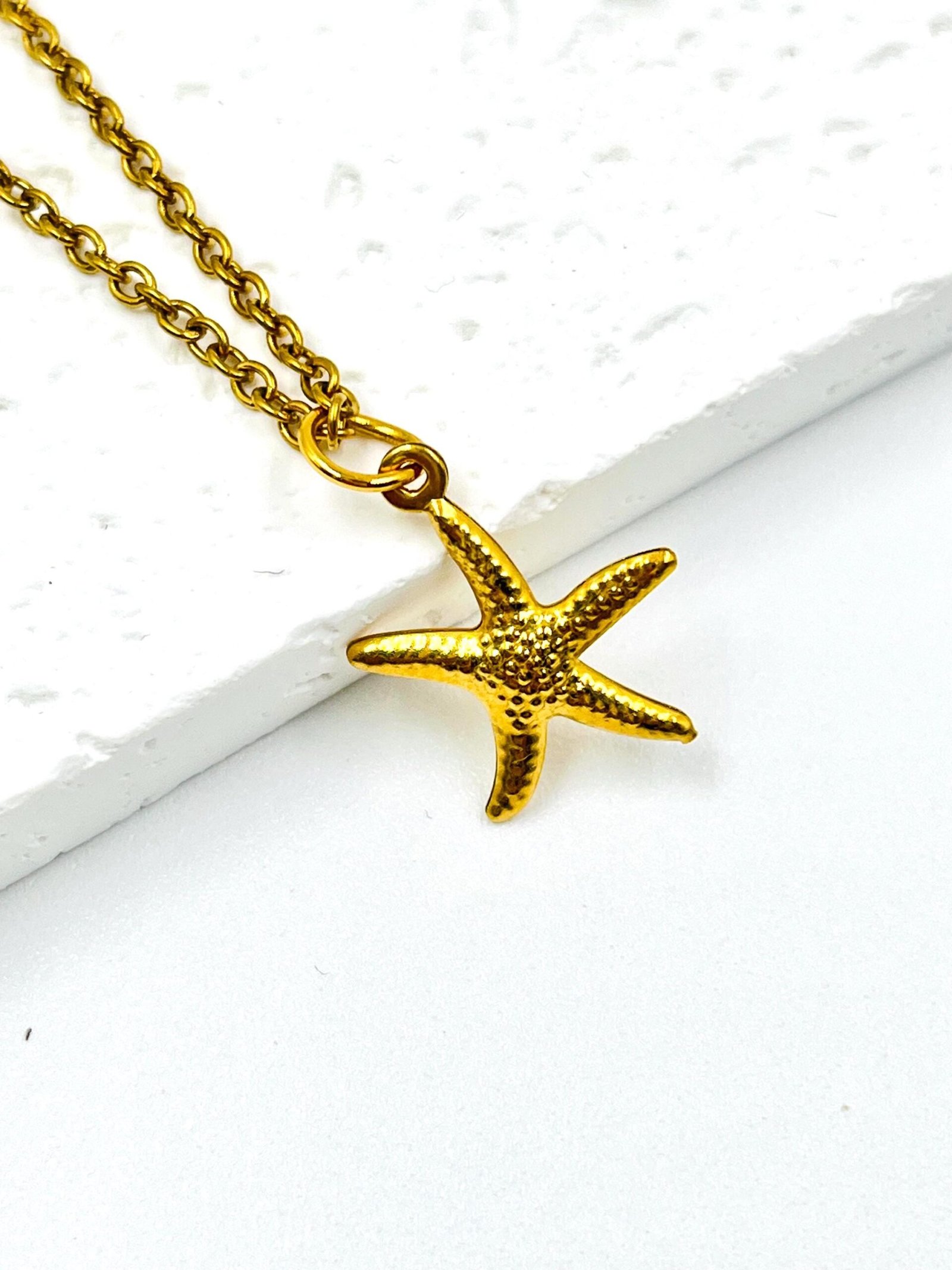 Stainless Steel Sea Star Necklace • Gold or Silver • Hypoallergenic Coastal Jewelry - Image 7