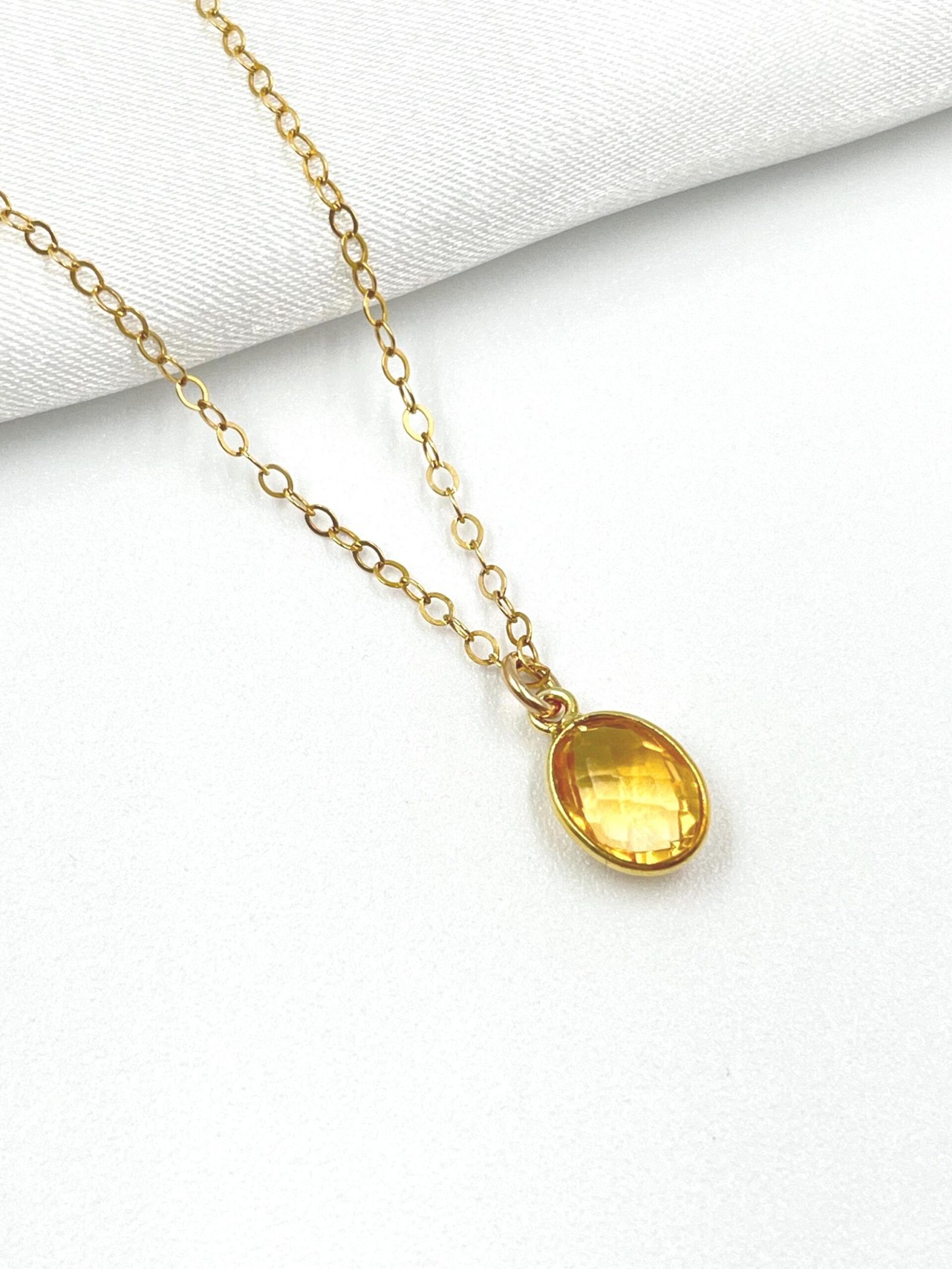 Citrine Pendant Necklace • Gold Filled or Sterling Silver • November Birthstone Jewelry - Image 7