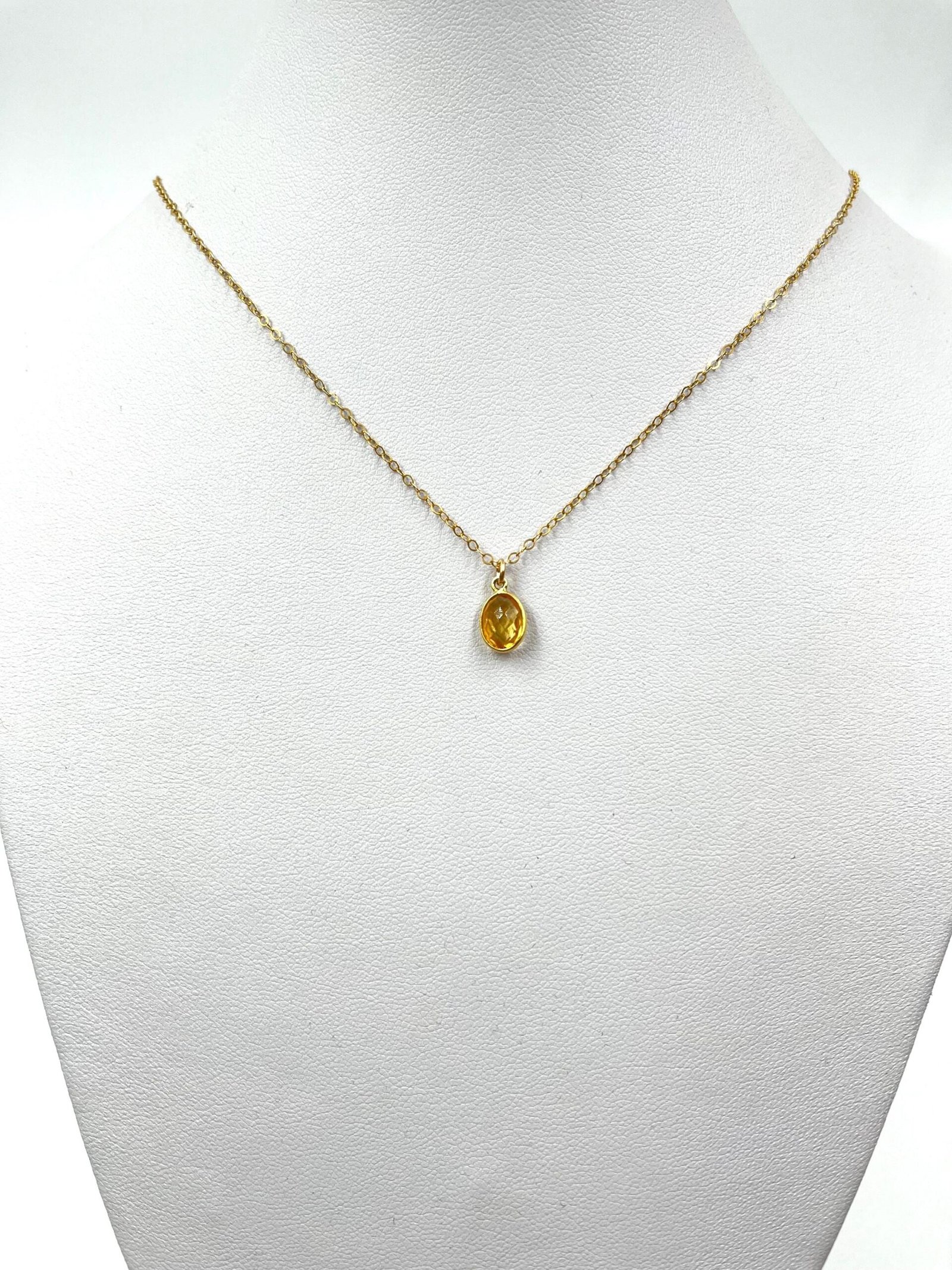 Citrine Pendant Necklace • Gold Filled or Sterling Silver • November Birthstone Jewelry - Image 3