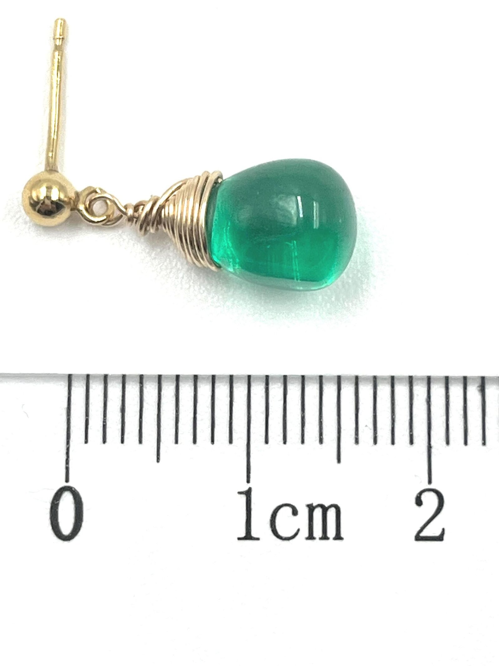 Green Onyx Earrings • Gold Filled or Sterling Silver • Dainty Minimalist Jewelry - Image 5