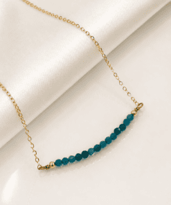 Alternative view of Turquoise Bar Necklace • Gold Filled or Sterling Silver