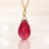 Garnet Necklace in Gold Filled or Sterling Silver with natural garnet gemstone